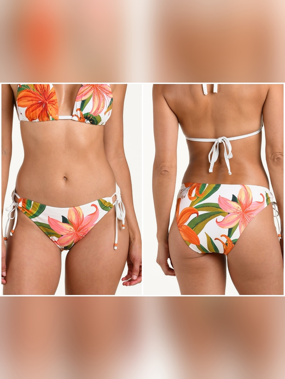 La Blanca Jungle Blossoms Side Tie Hipster Bottom - Size 6